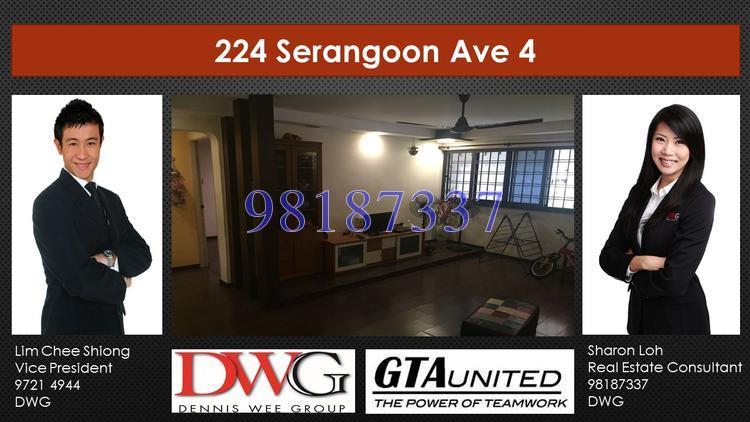 Blk 224 Serangoon Avenue 4 (Serangoon), HDB 4 Rooms #129484382